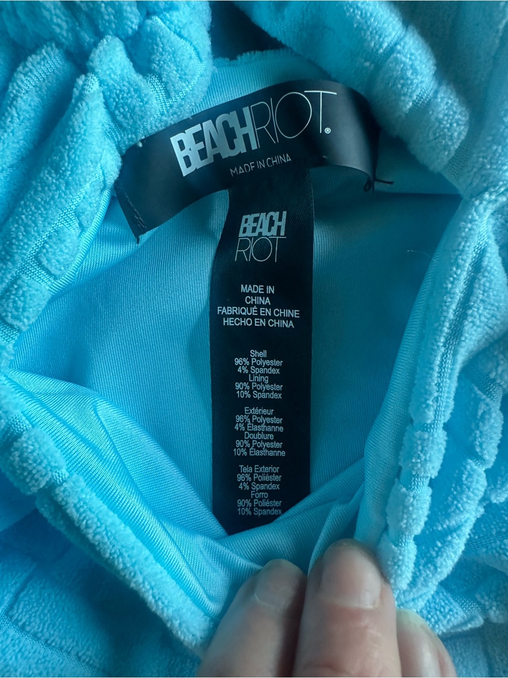 Beach Riot Turquoise Textured Cutout One-Piece XS NWOT - Picture 5 of 6